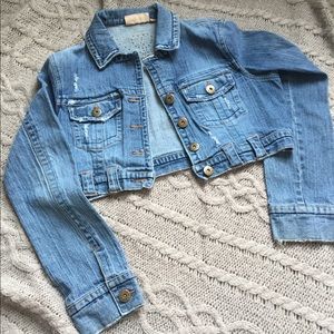 l.e.i Trendy Short Jean Jacket